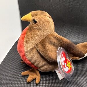 TY Beanie Baby Early Robin Bird 1997 Plush Brown Red Vintage Retired